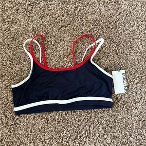 Splits59 Navy and Red Sports Bra